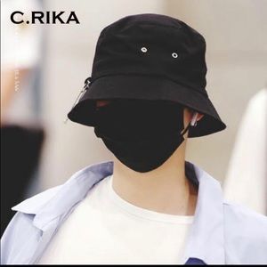 Kpop bts v bucket hat with pin